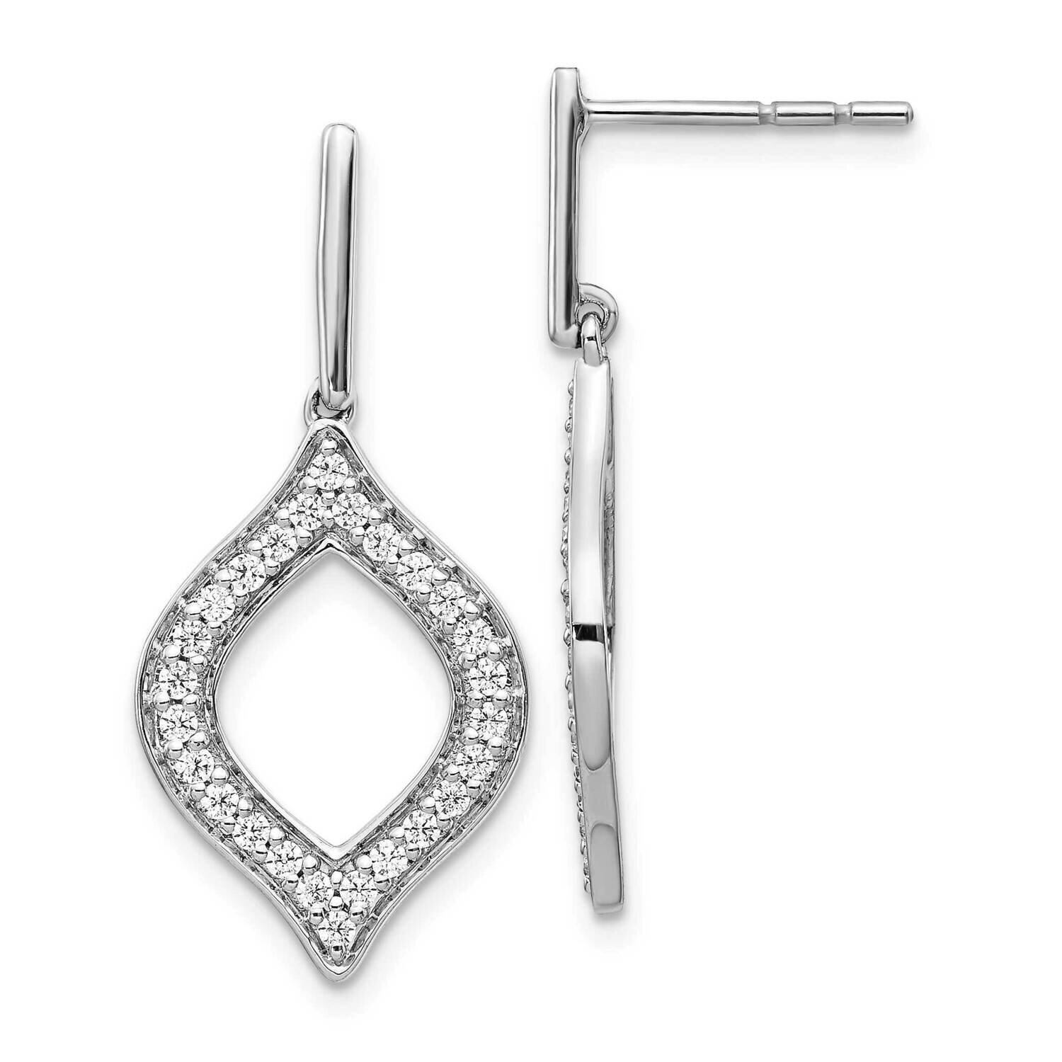 SI1/SI2 G H I Fancy Dangle Earrings 14k White Gold Lab Grown Diamond EM3934-050-WLG