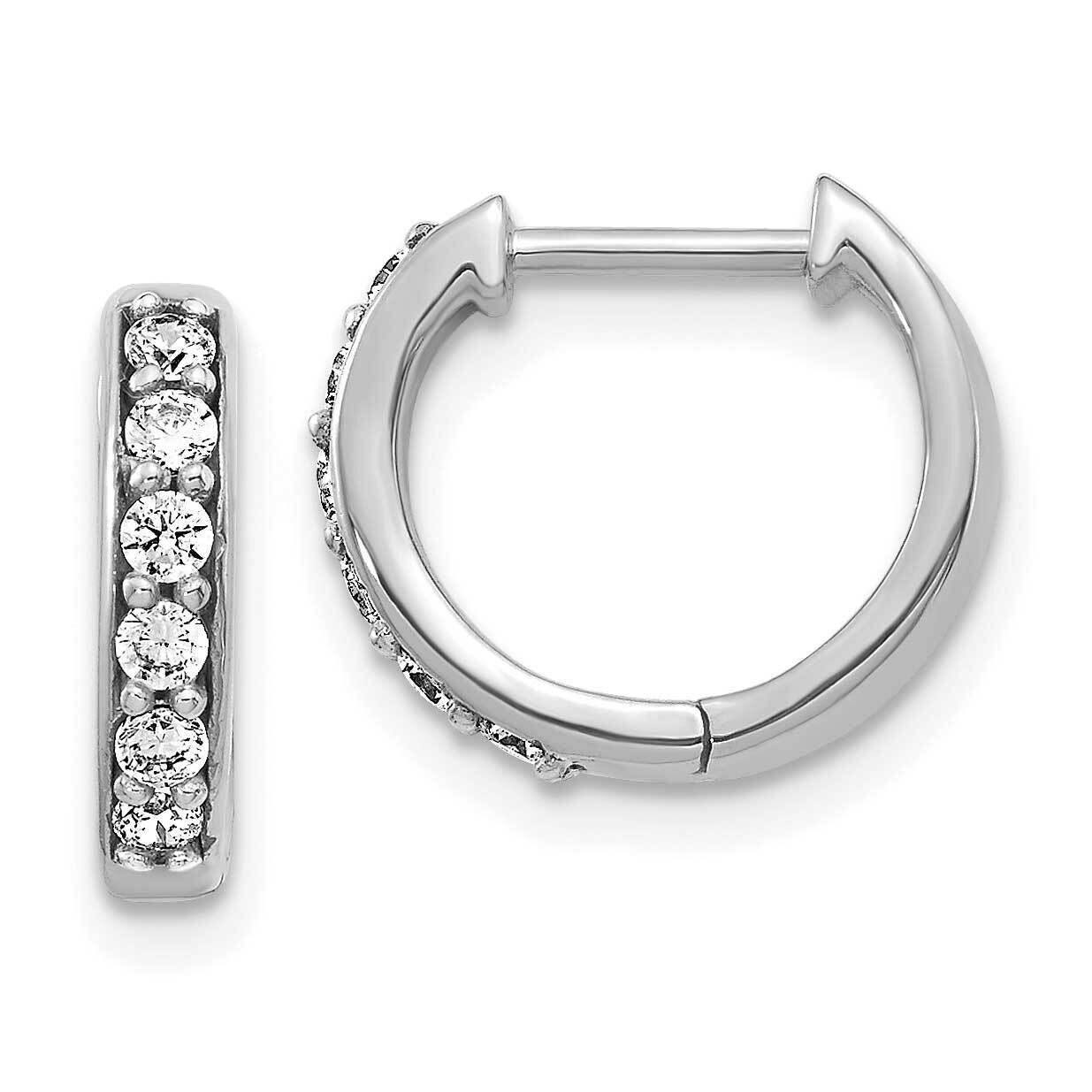 SI1/SI2 G H I Hoop Earrings 14k White Gold Lab Grown Diamond EM4263-025-WLG