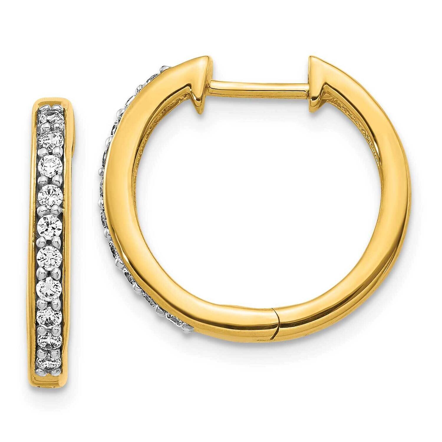 SI1/SI2 G H I Hoop Earrings 14k Yellow Gold Lab Grown Diamond EM4264-025-YLG, MPN: EM4264-025-YLG, …