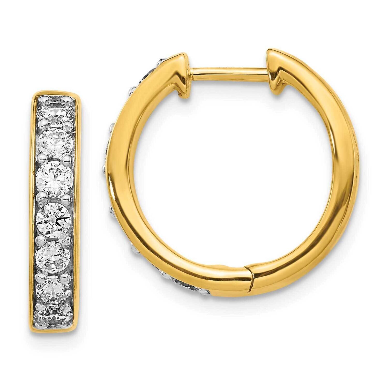 SI1/SI2 G H I Hoop Earrings 14k Yellow Gold Lab Grown Diamond EM4264-100-YLG, MPN: EM4264-100-YLG, …