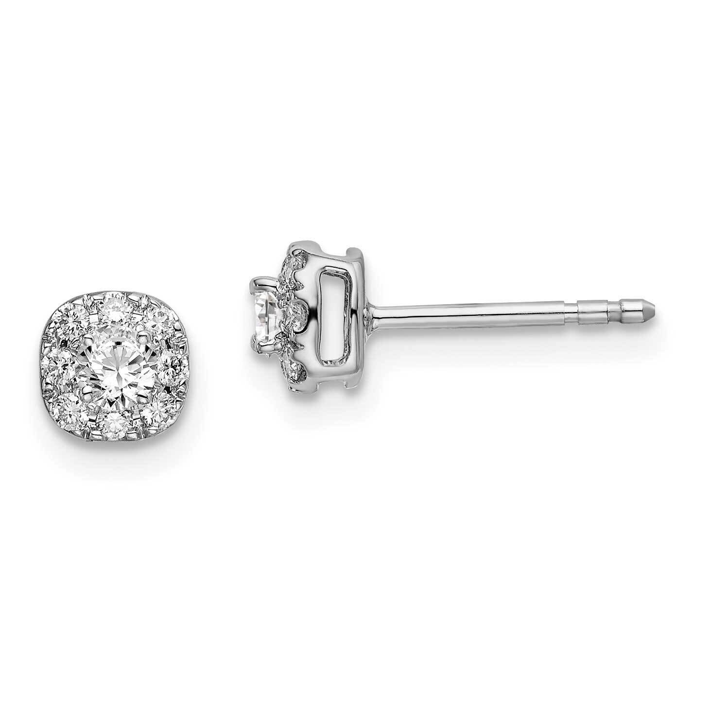 SI1/SI2 G H I Cushion Halo Earrings 14k White Gold Lab Grown Diamond EM6636-033-WLG, MPN: EM6636-03…