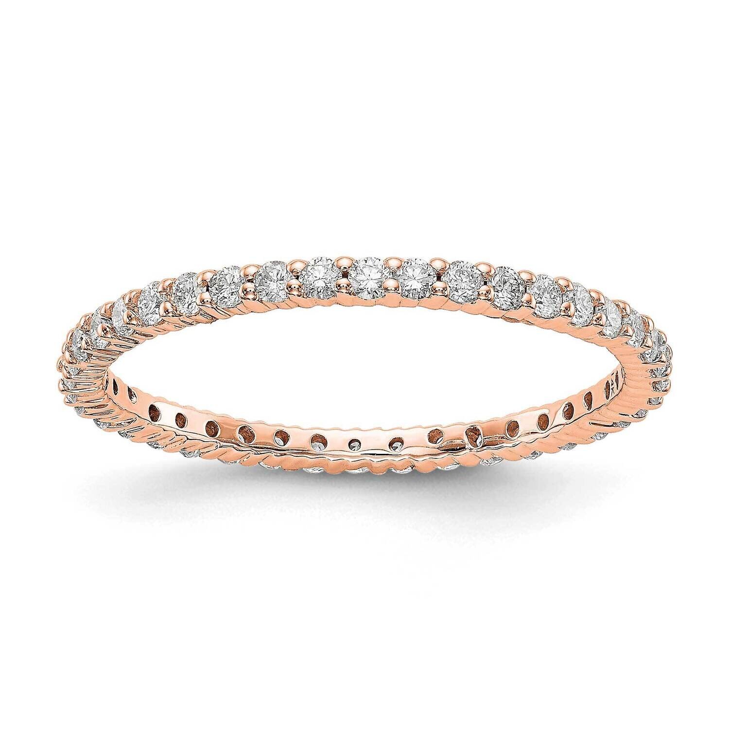 SI1/SI2 G H I Shared Prong Eternity Band 14k Rose Gold Lab Grown Diamond ET0001-050-45RLG, MPN: ET0…