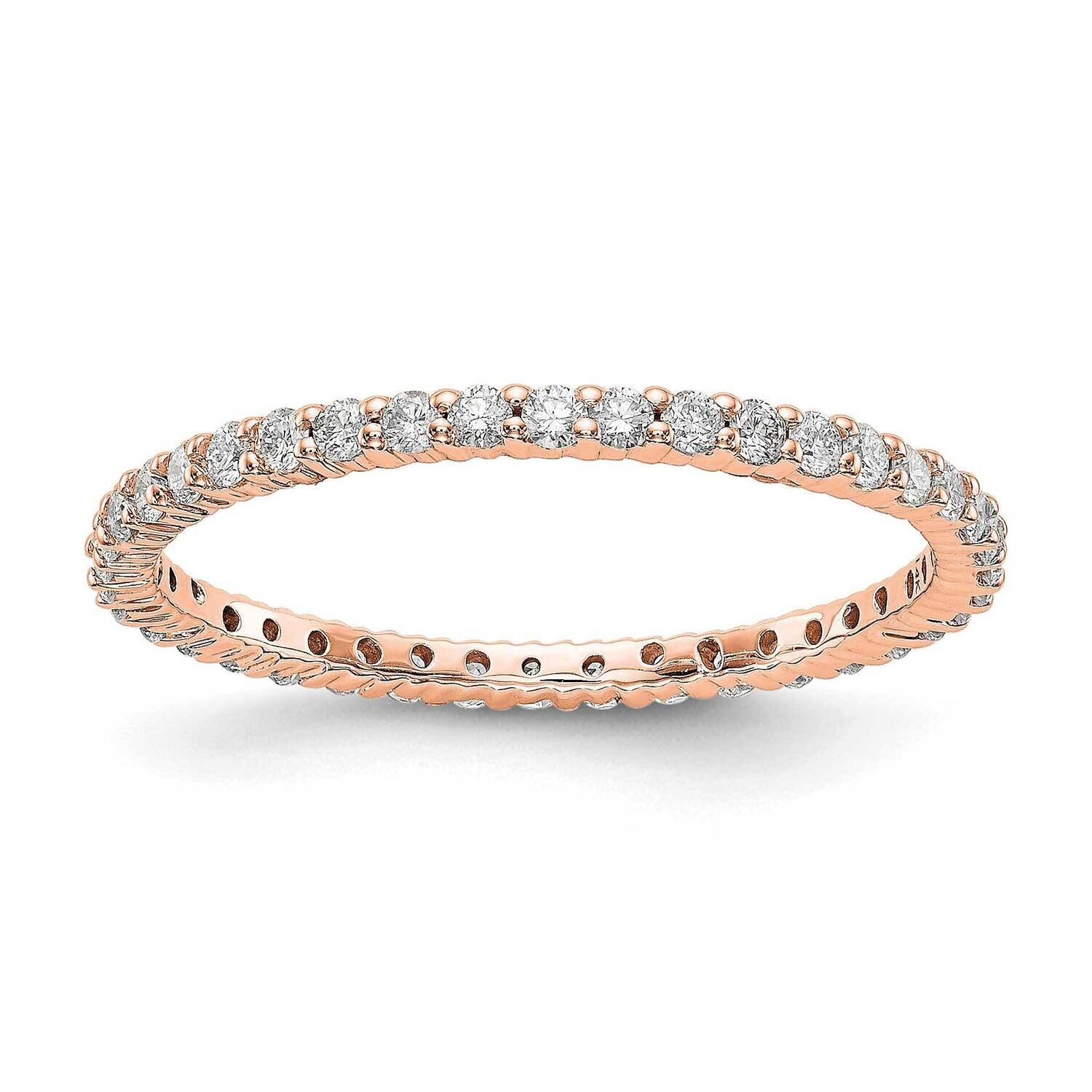 SI1/SI2 G H I Shared Prong Eternity Band 14k Rose Gold Lab Grown Diamond ET0001-050-9RLG, MPN: ET00…