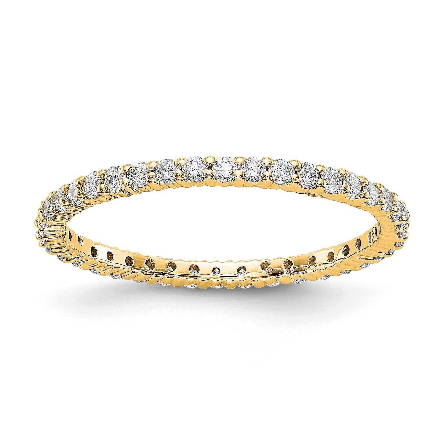 SI1/SI2 G H I Shared Prong Eternity Band 14k Yellow Gold Lab Grown Diamond ET0001-050-9YLG, MPN: ET…