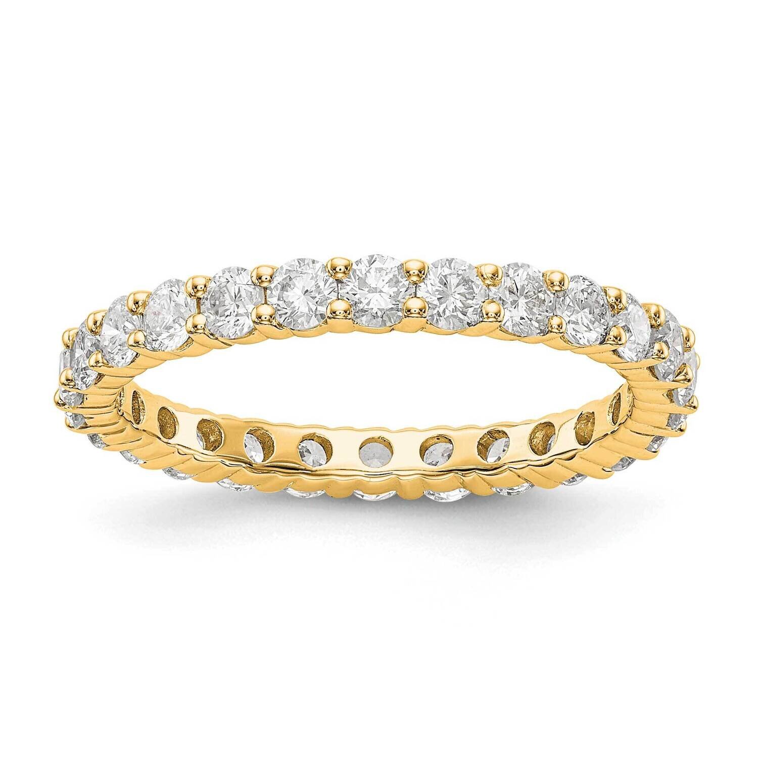 SI1/SI2 G H I Shared Prong Eternity Band 14k Yellow Gold Lab Grown Diamond ET0001-150-45YLG, MPN: E…