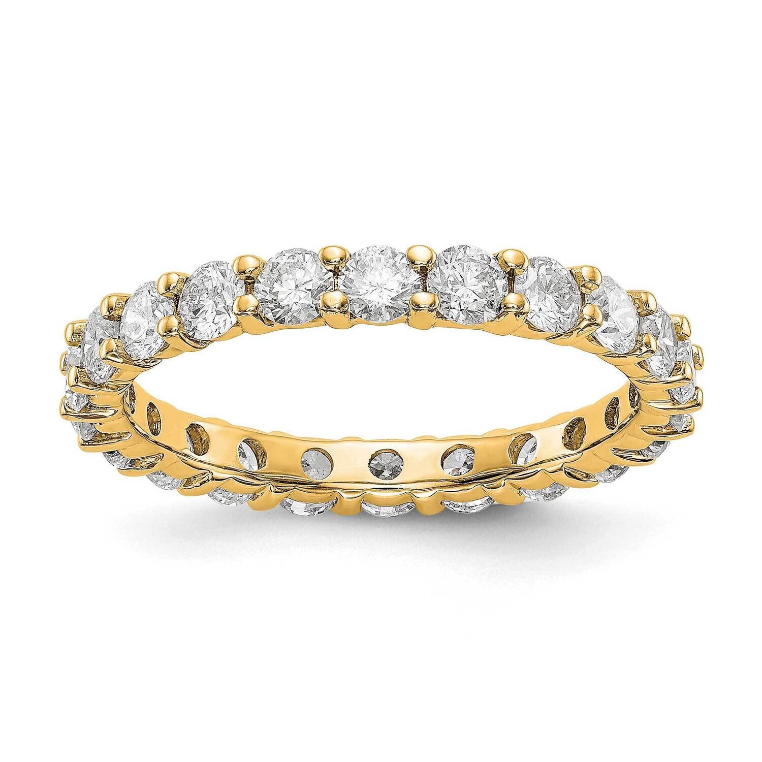 SI1/SI2 G H I Shared Prong Eternity Band 14k Yellow Gold Lab Grown Diamond ET0001-200-6YLG, MPN: ET…