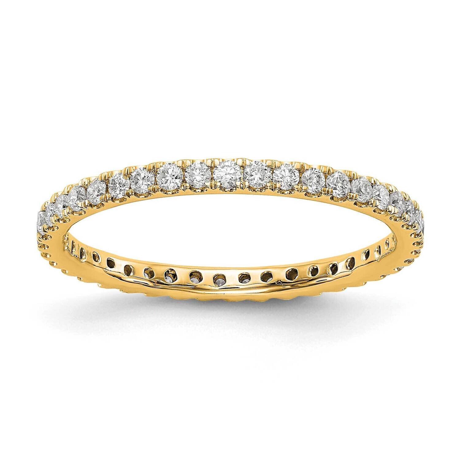 SI1/SI2 G H I Eternity Band 14k Yellow Gold Lab Grown Diamond ET0005-050-45YLG