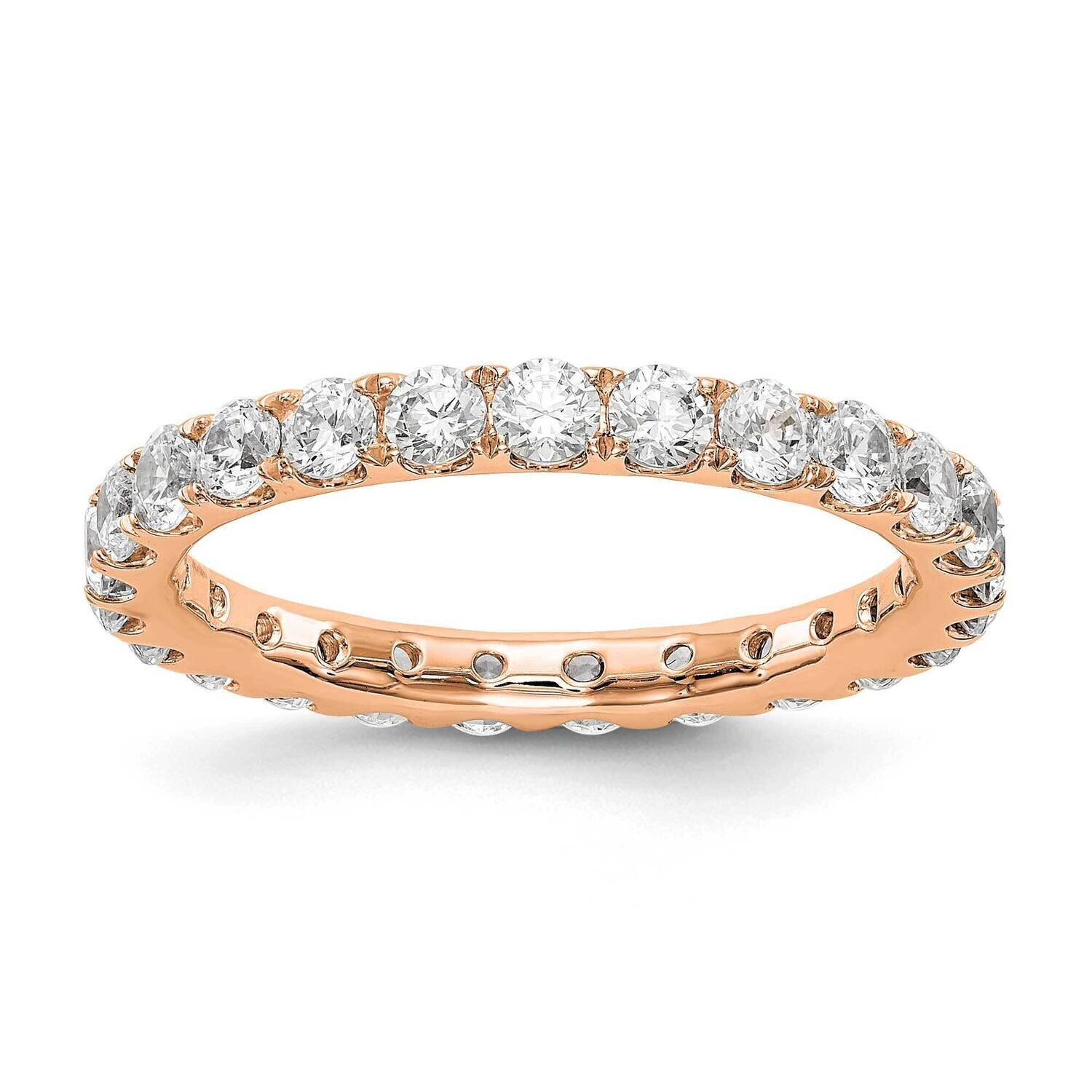 SI1/SI2 G H I Eternity Band 14k Rose Gold Lab Grown Diamond ET0005-150-4RLG