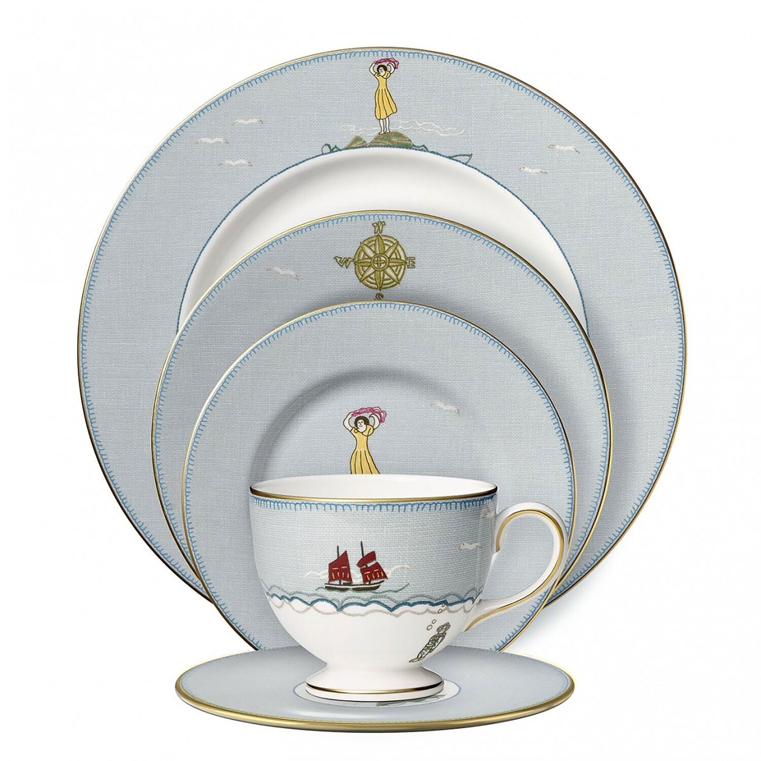 Wedgwood Sailors Farewell 5-Piece Place Setting 1050213