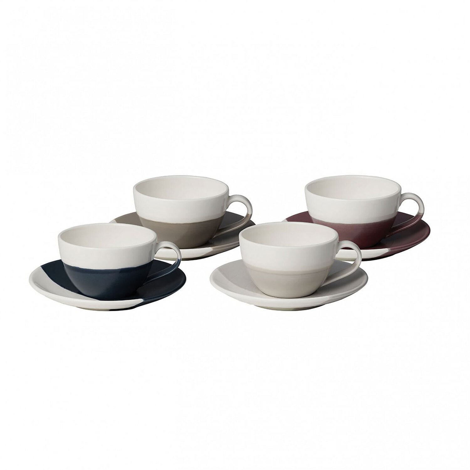 Royal Doulton Coffee Studio Flat White Cup & Saucer 5.6 Oz Set of 4 40035928