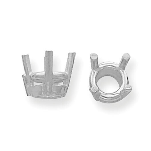 Round 4-Prong Heavy Basket .12ct. Setting 18k White Gold 8W115, MPN: 8W115,