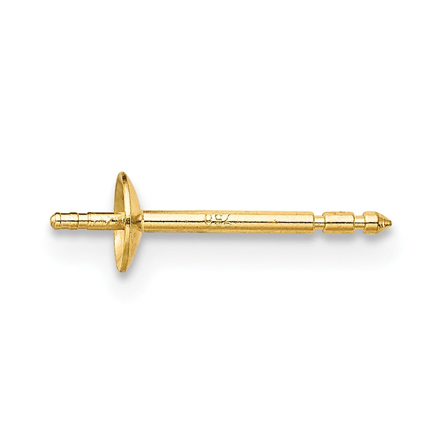 Guardian Pearl Stud Earring Setting 18k Yellow Gold 8Y325, MPN: 8Y325,