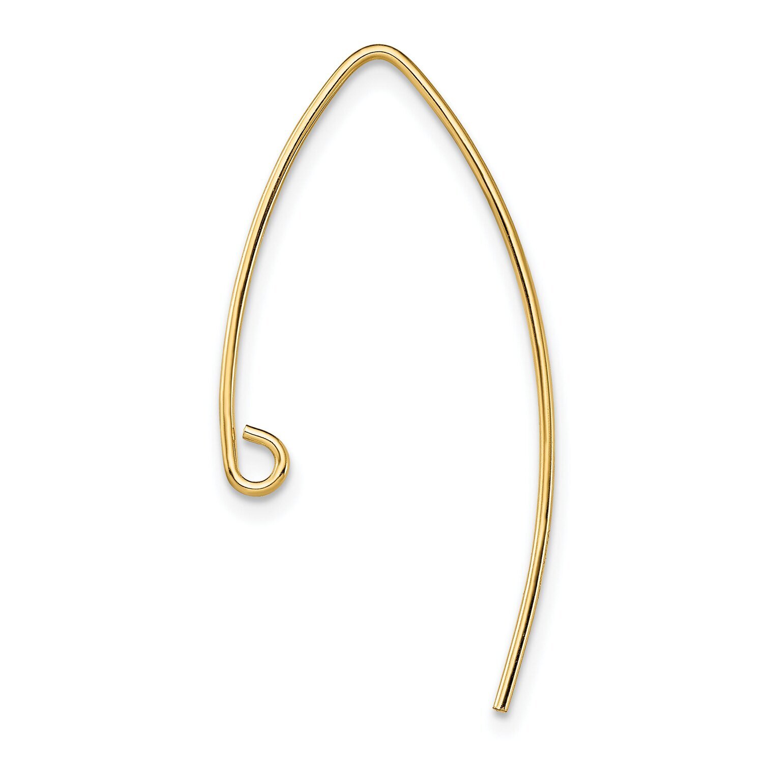 V-shape Flattened Ear Wire Gold Filled GF4943