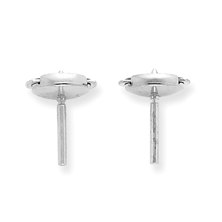 Large Guardian Back with Straight Trigger Post Earring Setting Platinum PL2840, MPN: PL2840,