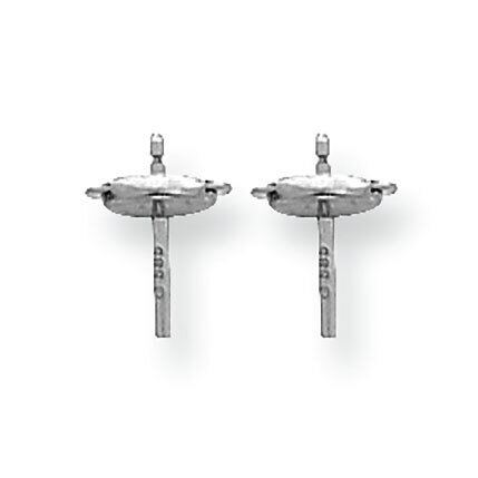 Small Guardian Back and Straight Trigger Post Earring Setting Platinum PL662