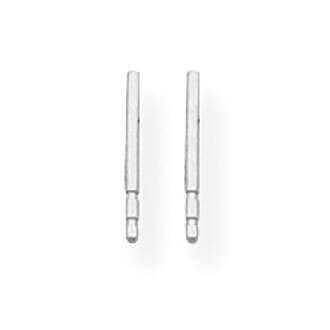 Small Guardian Straight Trigger Post Earring Setting Platinum PL663, MPN: PL663,
