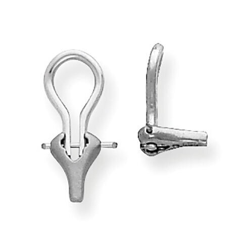 Heavy Weight Omega Clip Earring Setting Platinum PL752
