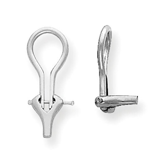 Heavy Weight Omega Clip Earring Setting Platinum PL753, MPN: PL753,