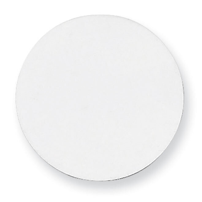 Round Stamping Sterling Silver Rhodium-plated SS1019, MPN: SS1019,