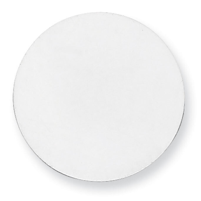 Round Stamping Sterling Silver Rhodium-plated SS1020, MPN: SS1020,