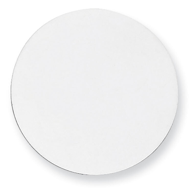 Round Stamping Sterling Silver Rhodium-plated SS1022, MPN: SS1022,