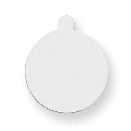 Round with Eyelet Stamping Sterling Silver Rhodium-plated SS1033, MPN: SS1033,
