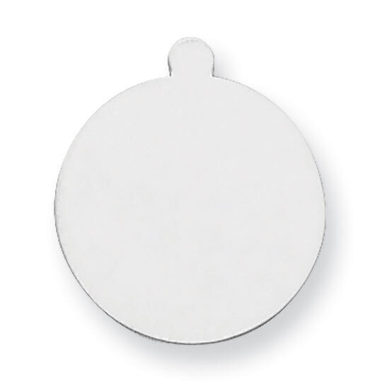 Round with Eyelet Stamping Sterling Silver Rhodium-plated SS1037, MPN: SS1037,