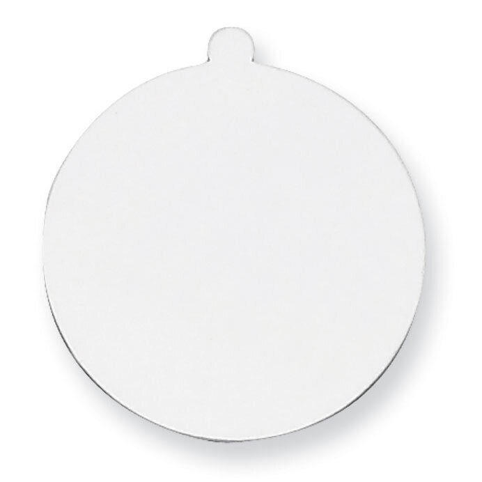 Round with Eyelet Stamping Sterling Silver Rhodium-plated SS1041, MPN: SS1041,
