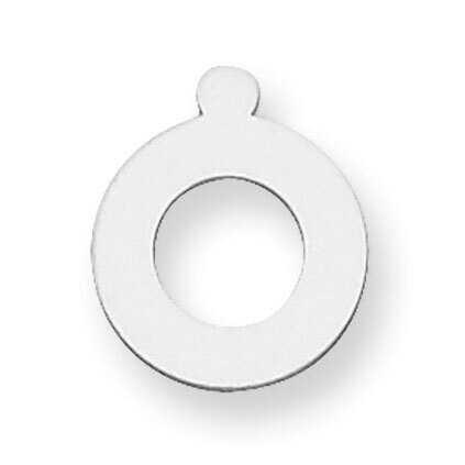 Round with Hole with Eyelet Stamping Sterling Silver Rhodium-plated SS1073, MPN: SS1073,