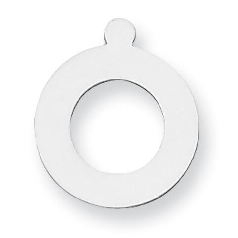 Round with Hole with Eyelet Stamping Sterling Silver Rhodium-plated SS1075, MPN: SS1075,
