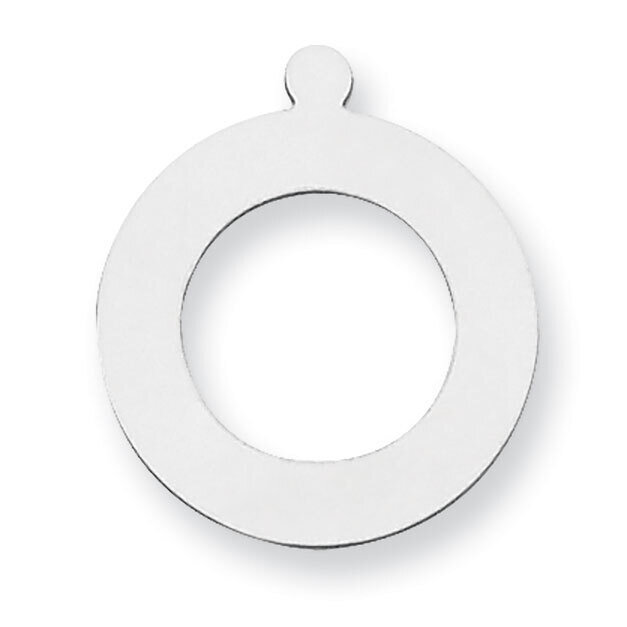 Round with Hole with Eyelet Stamping Sterling Silver Rhodium-plated SS1076, MPN: SS1076,