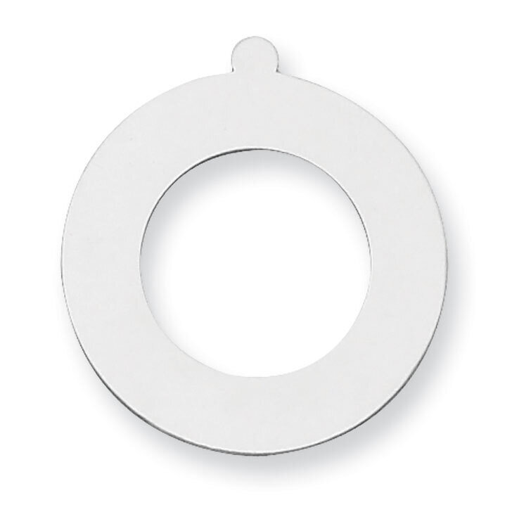 Round with Hole with Eyelet Stamping Sterling Silver Rhodium-plated SS1078