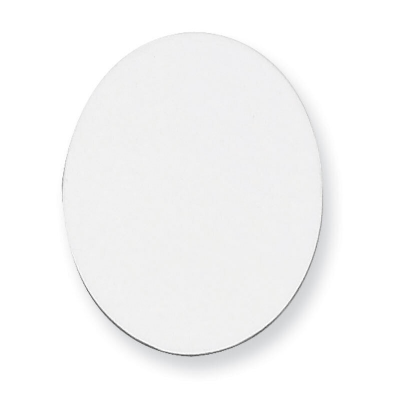 Oval Stamping Sterling Silver Rhodium-plated SS1087, MPN: SS1087,