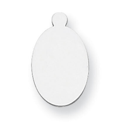 Oval with Eyelet Stamping Sterling Silver Rhodium-plated SS1091, MPN: SS1091,