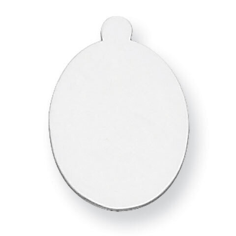 Oval with Eyelet Stamping Sterling Silver Rhodium-plated SS1092, MPN: SS1092,