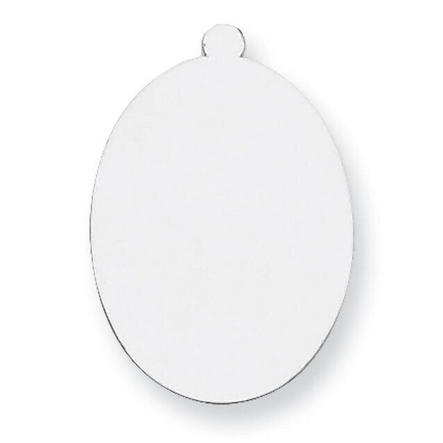 Oval with Eyelet Stamping Sterling Silver Rhodium-plated SS1094, MPN: SS1094,