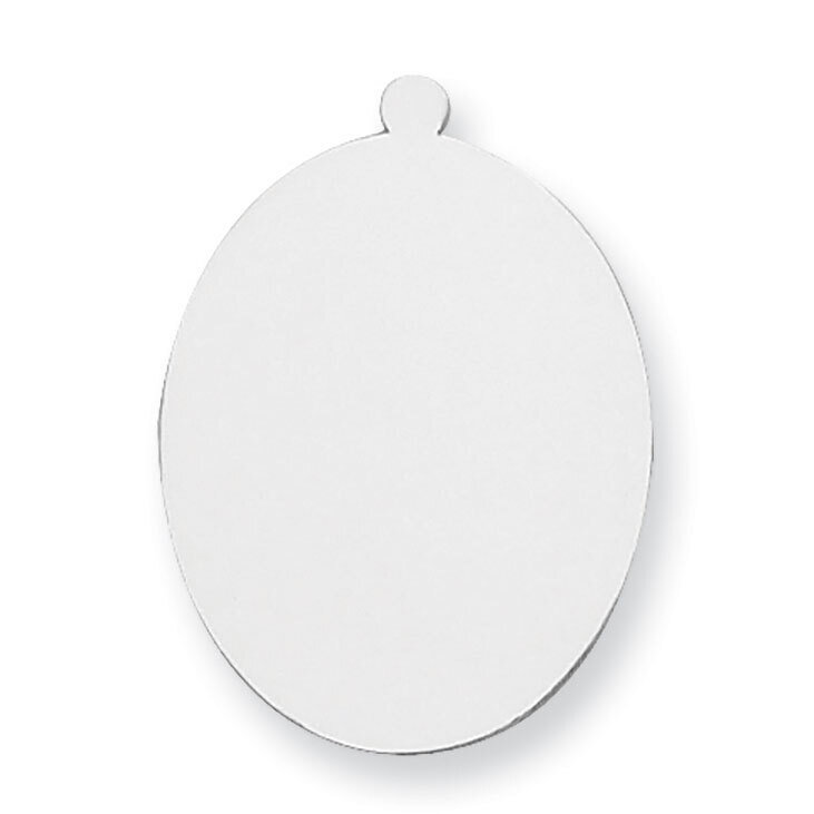 Oval with Eyelet Stamping Sterling Silver Rhodium-plated SS1095, MPN: SS1095,