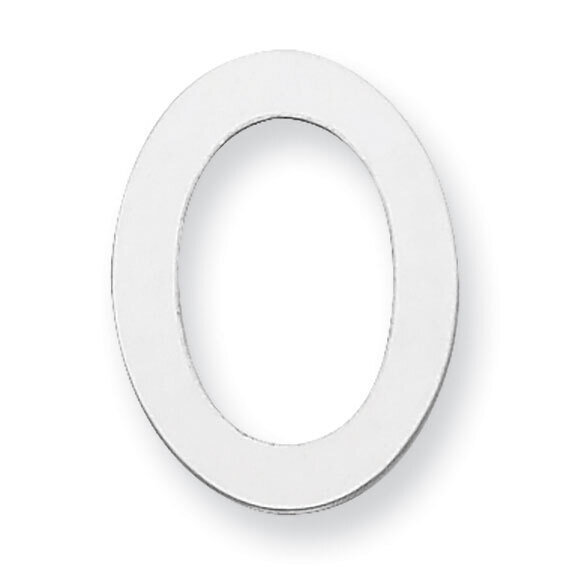 Oval with Hole Stamping Sterling Silver Rhodium-plated SS1097, MPN: SS1097,