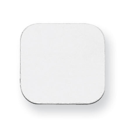 Rectangle with Rounded Edge Stamping Sterling Silver Rhodium-plated SS1158, MPN: SS1158,