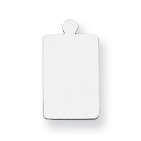 Rectangle with Eyelet Stamping Sterling Silver Rhodium-plated SS1172, MPN: SS1172,