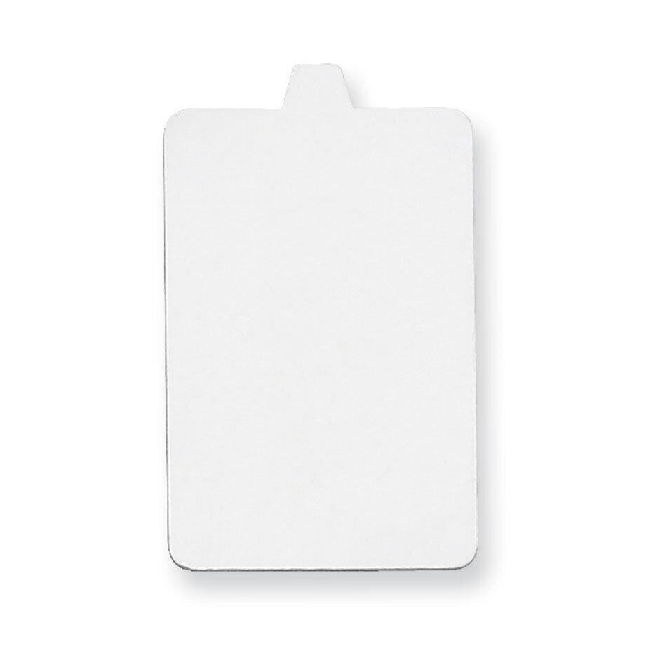 Rectangle with Round Edges with Eyelet Stamping Sterling Silver Rhodium-plated SS1175, MPN: SS1175,