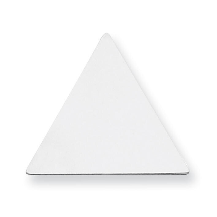 Triangle Shape Stamping Sterling Silver Rhodium-plated SS1199, MPN: SS1199,