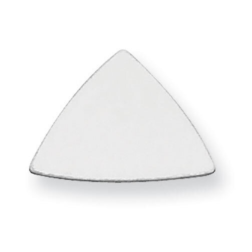 Triangle Shape with Rounded Sides Stamping Sterling Silver Rhodium-plated SS1201