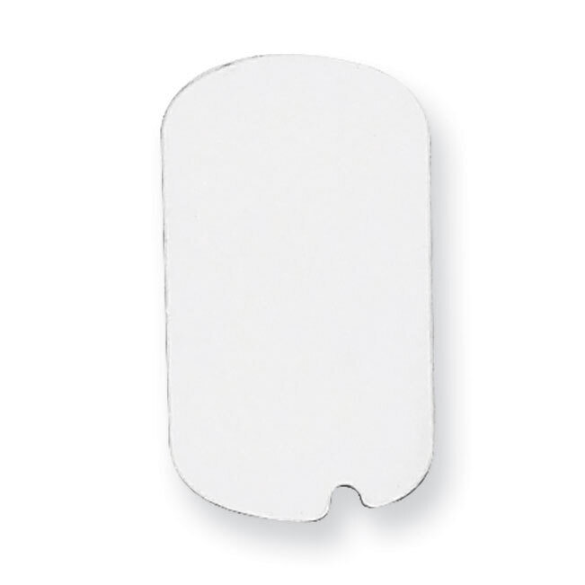 Dog Tag Shape Stamping Sterling Silver Rhodium-plated SS1209, MPN: SS1209,