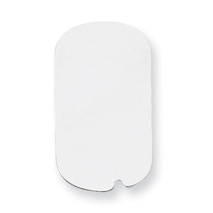 Dog Tag Shape Stamping Sterling Silver Rhodium-plated SS1210, MPN: SS1210,
