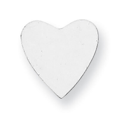 Heart Shape Stamping Sterling Silver Rhodium-plated SS1218, MPN: SS1218,