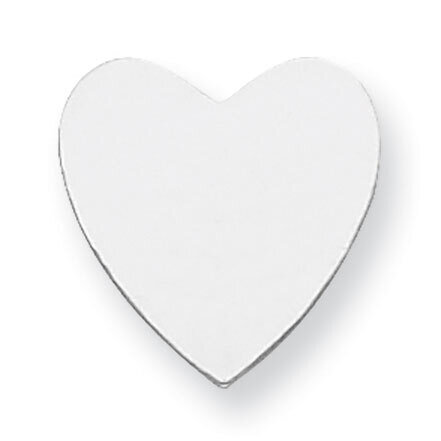 Heart Shape Stamping Sterling Silver Rhodium-plated SS1219, MPN: SS1219,