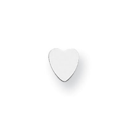 Heart Shape Stamping Sterling Silver Rhodium-plated SS1221, MPN: SS1221,