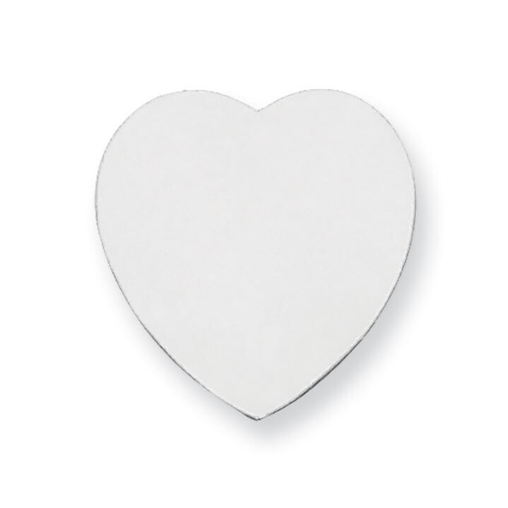 Heart Shape Stamping Sterling Silver Rhodium-plated SS1223, MPN: SS1223,