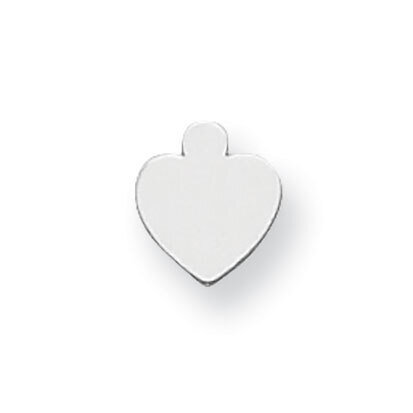 Heart with Eyelet Stamping Sterling Silver Rhodium-plated SS1227, MPN: SS1227,